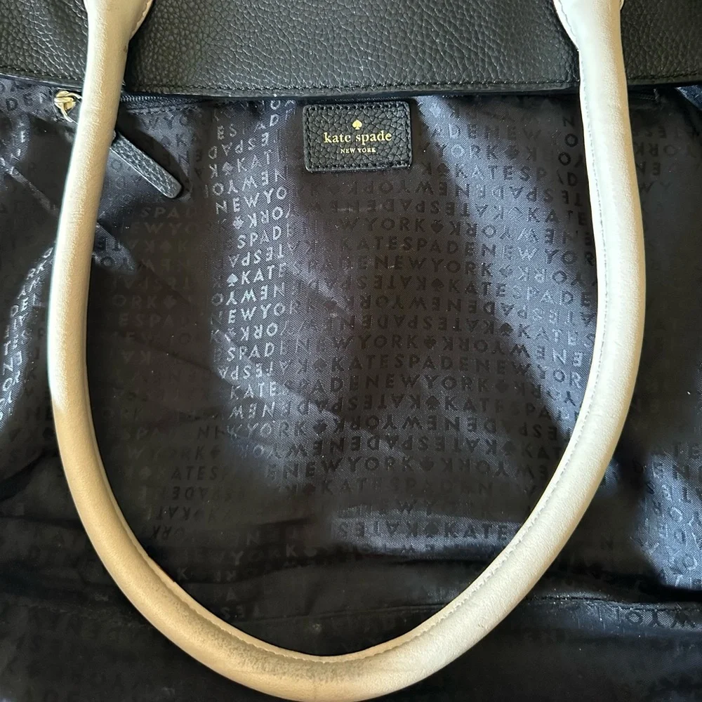 Kate Spade New York Forster Caroline Lane Black Pebbled Leather Handbag/Tote